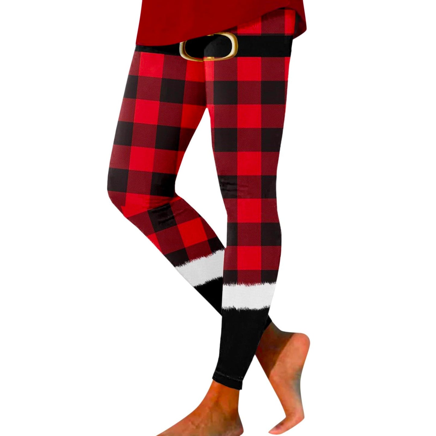 Christmas Leggings for Women High Waisted Workout Pants Tummy Control Leggings Holiday Red Wine Glass Leggings Tights