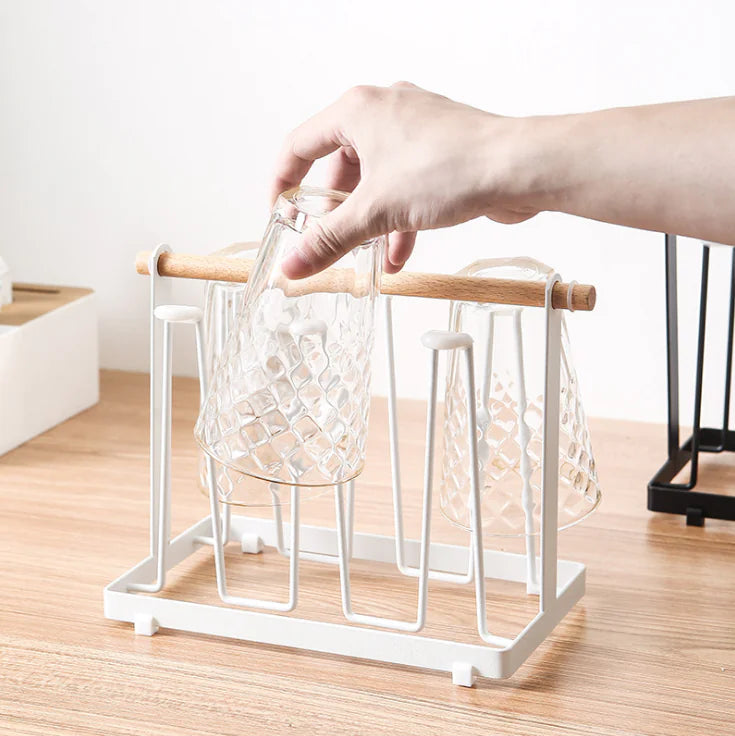 Iron Cup Holder for Draining and Displaying Mugs