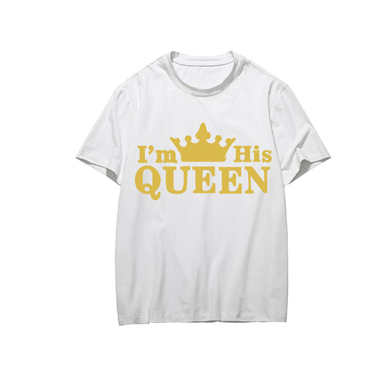 Crown QUEEN Printed Short Sleeve Couple T-Shirts