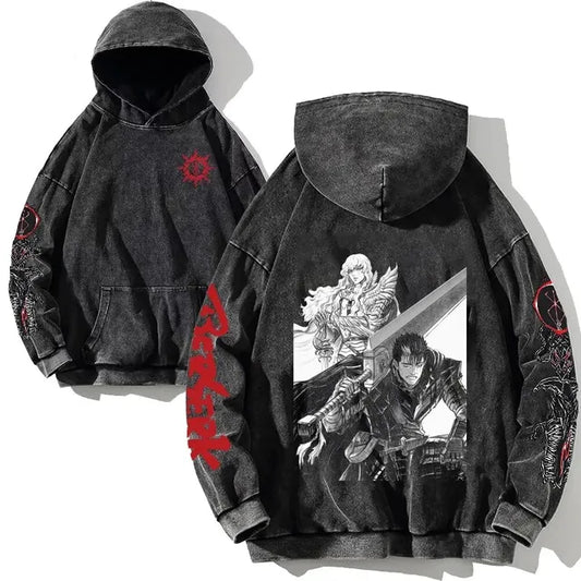 Customizable Retro Washed Cotton Oversized Hoodies