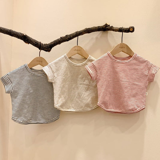 Baby Summer Striped Short Sleeve T-Shirt for Kids