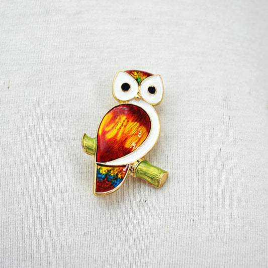 Vintage Cute Owl Brooch for Scarves and Shawls