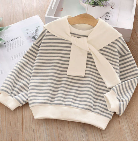 Boys' Striped Long Sleeve Hoodies for Spring Autumn