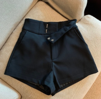 High-Waisted Women's Shorts with Side Pockets (One Pair)