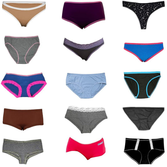 Variety Panties for Women | Sexy Thong Hipster Boyshort Briefs G-String Tangas Assorted Multi Colored Packs of Underwear (US Alpha Large Regular Regular 15 PACK- GRAB BAG VARIETY)