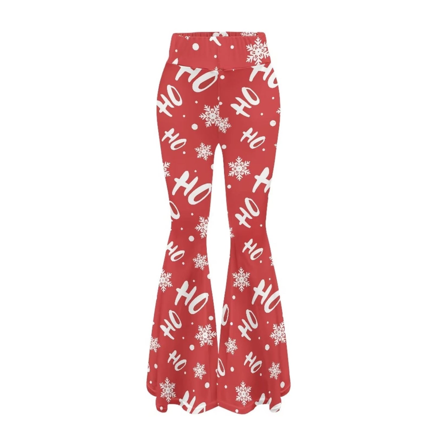 YEXIATODO Ho Ho Ho Snowflake Leggings for Women Flared Yoga Pants for Women Bell Bottom Leggings for Women Workout Leggings Running Sports Workout Yoga Leggings