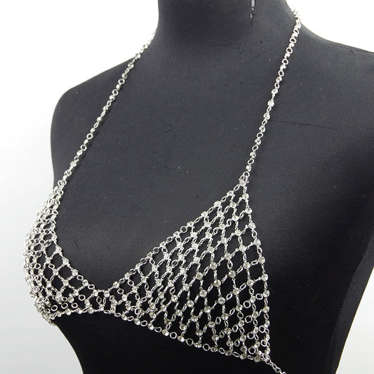 Body Chain with Artificial Diamonds for Nightclubs
