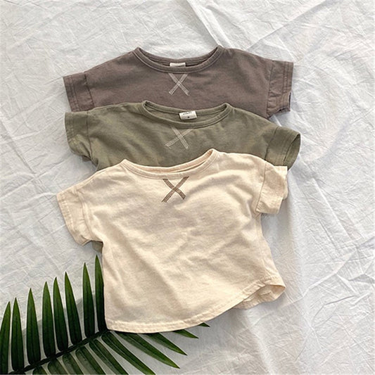 Summer Baby Kids Simple Short-Sleeve T-Shirt