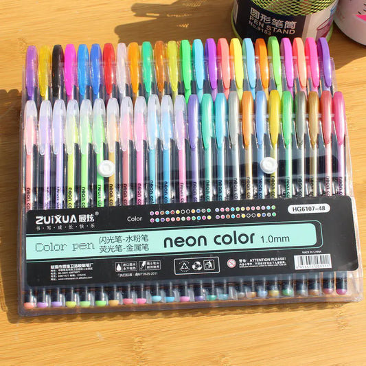 Glitter Pen, Pastel Pen, Metal Pen Set - Colorful Markers