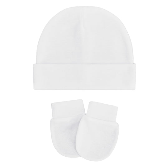 Zando White Baby Hat Newborn Baby Hats 0-6 Months Soft Cotton Baby Beanie Hat Infant Beanies for Baby Boys Girls Hats Baby Halloween Beanie Hat and Mitten Set Baby Winter Hat White 0-3 Months