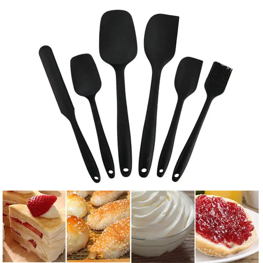Cream Silicone Kitchenware 6-Piece Baking Set