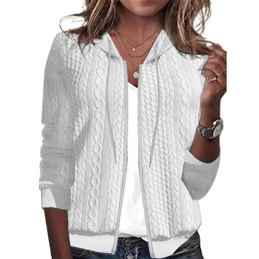 Womens Oversized Zip Up Hoodies Sweatshirts Sweater Fall Outfits Casual Drawstring Jackets