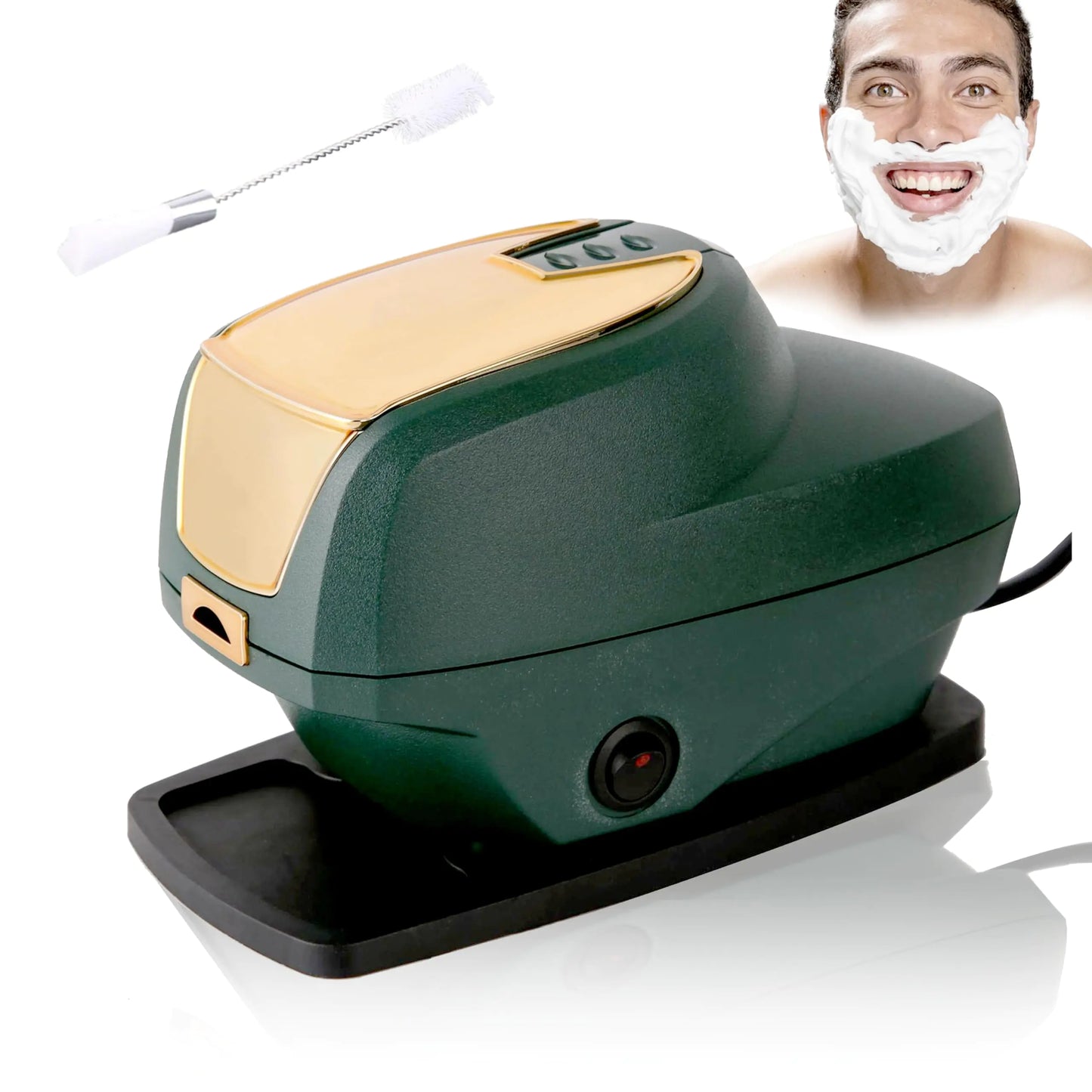 Hot Lather Machine Hot Lather Machine for Barbers Barber Shop Lather Warmer Machine Household Heated Shaving Cream Dispenser (US Plug 110V)
