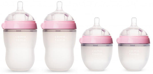 Comotomo 5 oz and 8 oz Baby Bottles 4 Pack