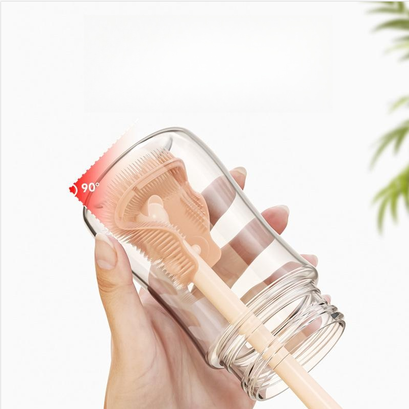 3-in-1 Drain Rack and Brush Set for Baby Bottles