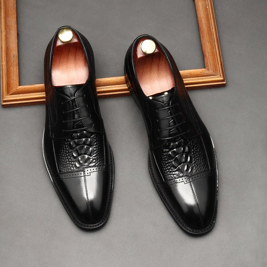 British Style Leather Stitching Business Shoes