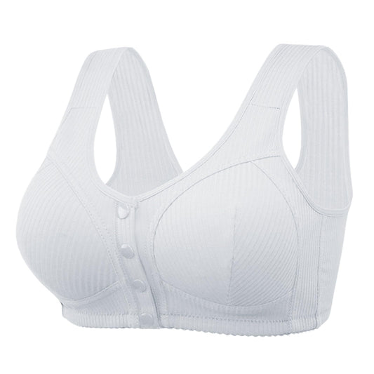 Things Under 5 Dollars Daisy Bras for Older Women 2024 Comfortable Convenient Front Closure Button Cotton Bras for Seniors No Underwire Bras Sales Today Clearance Prime only