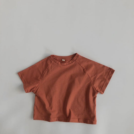 Boys' and Girls' Loose Basic Short Sleeve T-Shirts