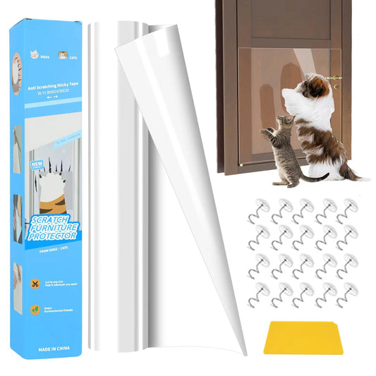 Cat Scratch Furniture Protector 15.7"x118" Couch Protector from Cat Claws Cat Scratch Deterrent Furniture Protectors Single-Sided Sticky Clear Cat Scratch Protector for Furniture Door Walls