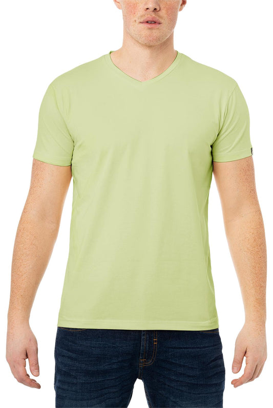 X RAY Mens V-Neck T-Shirts Soft Cotton Short Sleeve Casual Slim Fit V Neck T Shirts for Men Dusty Mint Small