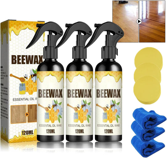 TMAIRSUS 3PCS Bees wax furniture polish and cleaner spray Natural beeswax spray furniture polish Used to care for living roomskitchenswood furniture floors and tables cabinets