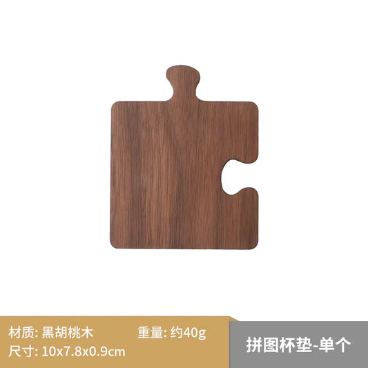 Walnut Wood Coaster Set for Tea Cups and Mugs