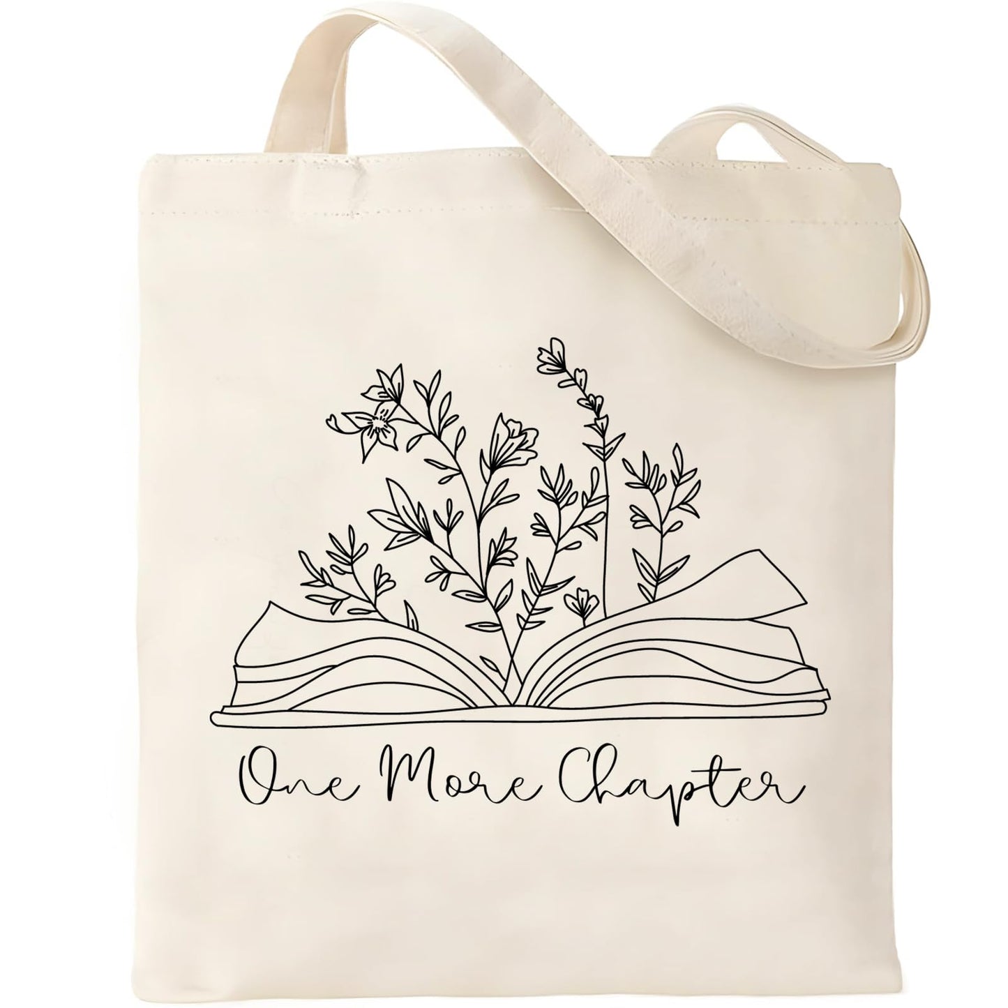 Haukea Aesthetic Book Canvas Tote Bag for Women Cute Graphic Tote Bags with Zipper Pockets Gifts for Readers Book Lovers Library Bag Bookish Gifts
