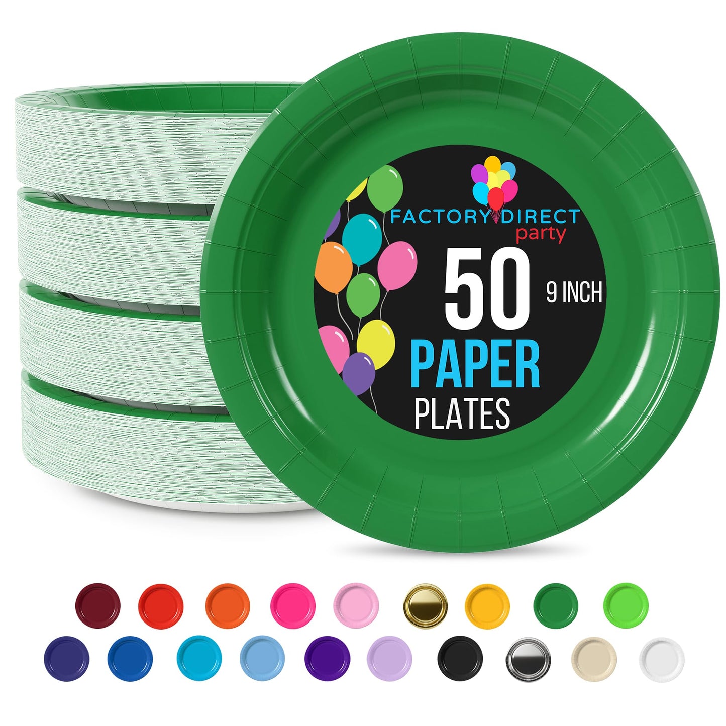 Exquisite Green Paper Plates 9 Inch Heavy Duty Paper Plates 50 Pcs Green Green Disposable Plates Paper Plates Disposable Heavy Duty 350 GSM Disposable Plates For Party Green Green Plates For Party