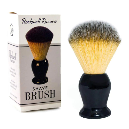Rockwell Synthetic Shaving Cream Brush | Soft Quick-Dry Bristles with Black Acrylic Handle | Gentle Exfoliation Fast Lather Minimal Shedding Cruelty-Free & Safe for Sensitive Skin
