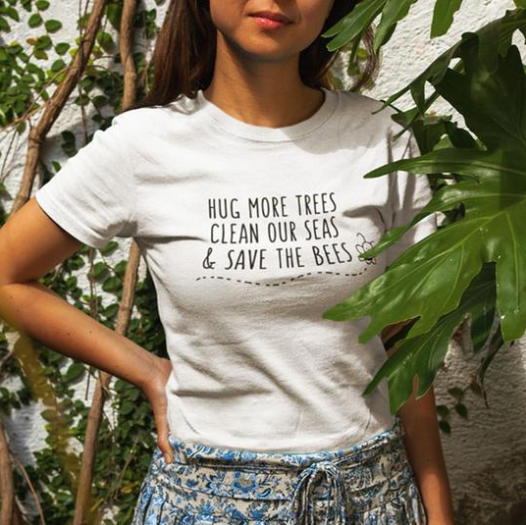 Solid Color and Printed Letter T-Shirts