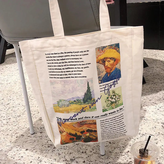 Vintage Literary Canvas Tote Bags