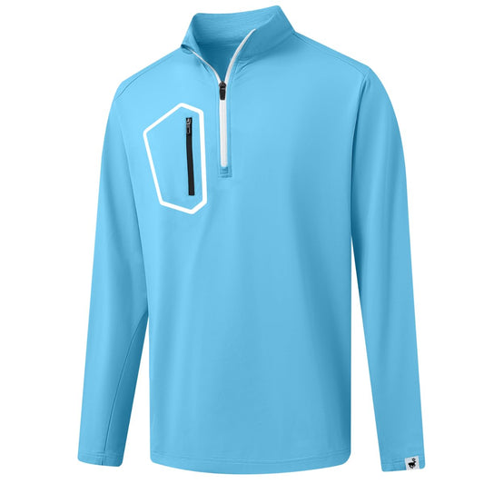 Rouen Mens Pullover Quarter Zip Performance Dry Fit Mock Neck Casual Sports Golf Half Zip Pullover Mens Sweatshirt
