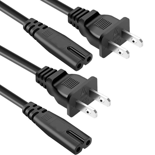 10FT AC Power Cord fit for Xbox Series S Xbox Series X Xbox One S Xbox One X PlayStation 5 PlayStation 4 PlayStation 4 Slim PlayStation 3 Slim PlayStation 3 Super Slim - 2PK Replacement Cable
