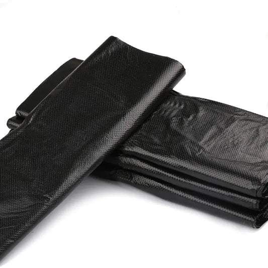 Thick Black Trash Bags - 50 Count Disposable Tote Bags