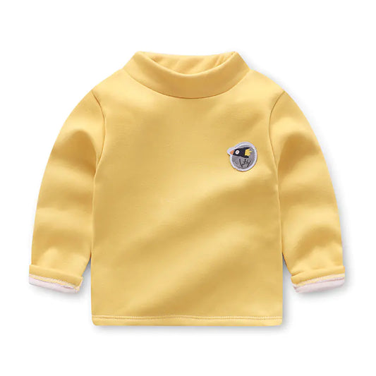 Children's Warm Plush Long-Sleeve T-Shirt