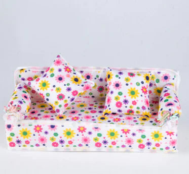 Barbie Doll Accessories with Fabric Sofa and Pillows
