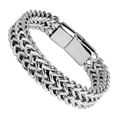 Men's Handwoven Braided Sterling Silver Bracelet
