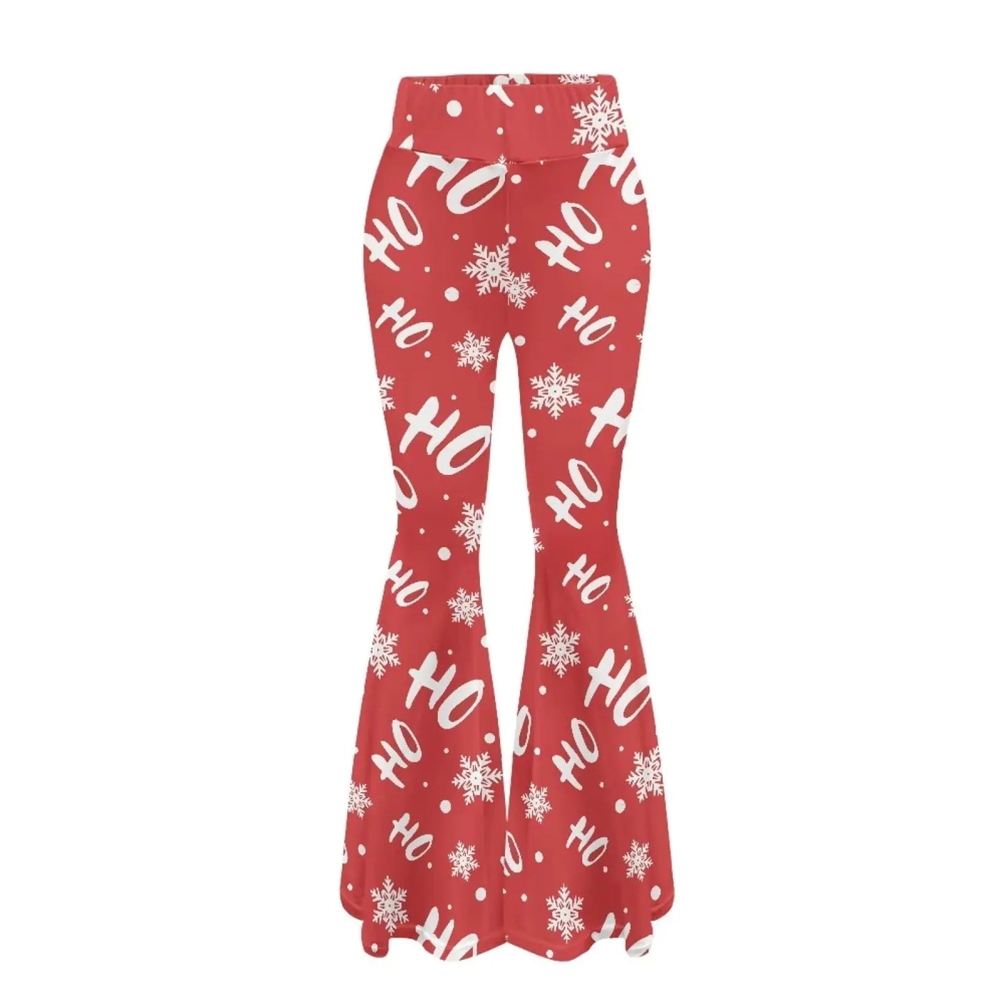 YEXIATODO Ho Ho Ho Snowflake Leggings for Women Flared Yoga Pants for Women Bell Bottom Leggings for Women Workout Leggings Running Sports Workout Yoga Leggings