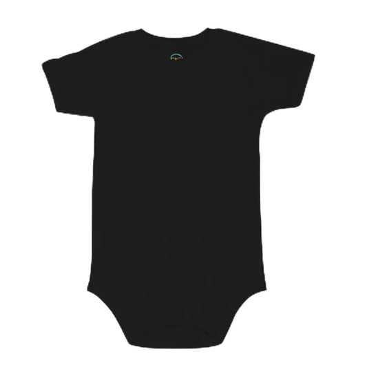 CBObaby Short Sleeve Round Crew Neck Bodysuits For All Ages (Black 7)