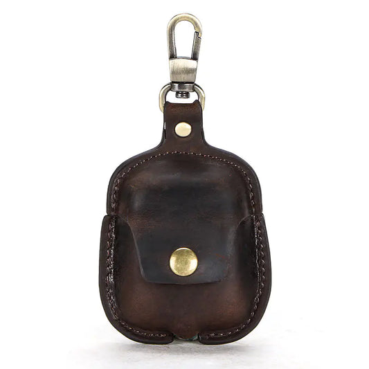 Crazy Horse Leather Case for AirPods 2 Wireless Earbuds