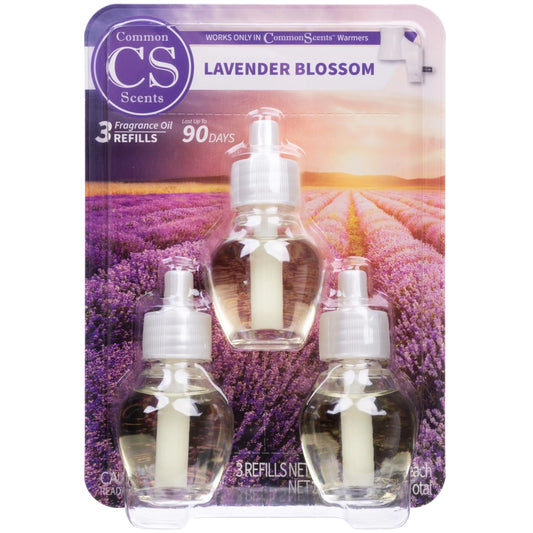 Common Scents Fragrance Oil Refill - Essential Oils for Diffusers Aromatherapy Oils & Diffuser Oil Scents for Home - Pack of 3 Diffuser Oils - 2.03 Fl Oz Lavender Blossom