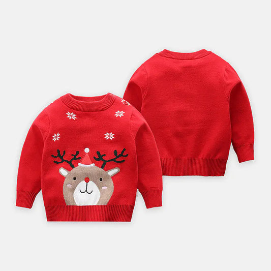 Round Neck Long Sleeve Baby Sweater