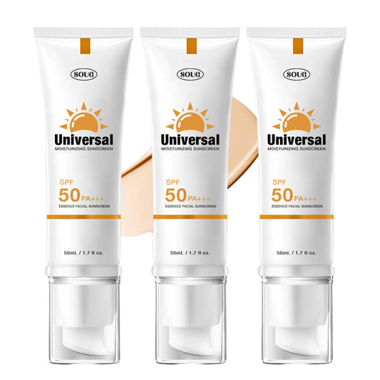 Tinted Sunscreen For Face SPF 50 Universal Protector Solar 50 Face Sunscreen Moisturizer No Sticky Hydrating travel size Sunscreen 50ml (3 Tinted)