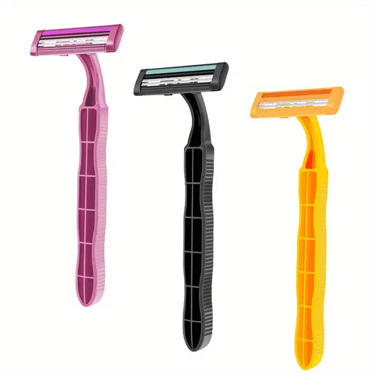 Twin Blade Stainless Steel Disposable Razors for Men