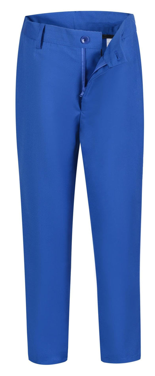 Boys Flat Front Dress Pants for Little Kids Boys Fashion Royal Blue School Uniforms Pants Classic Slacks Trousers with Adjustable Waist Size 7