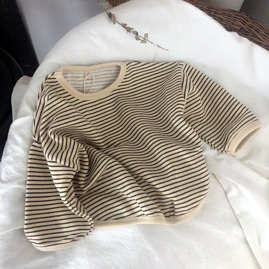 Striped Round Neck T-Shirts for Boys and Girls