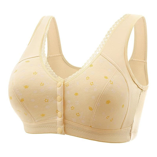 Beige my subscriptions sleep bras for women Daisy Bras for Older Women 2024 Front Closure Bras Comfy Everyday Sleep Bras Lace Adjustable Shoulder Strap Bra No Wire just my size bra XXXXXL