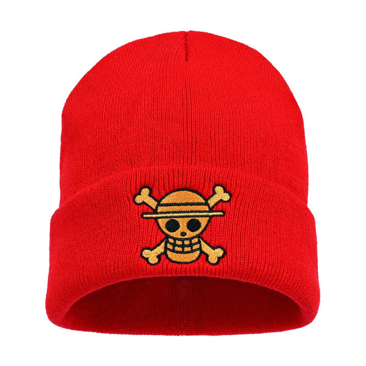 Zgboaht One Piece Embroidered Knit Beanie for Man Woman and Student Big Kids Stretch Winter Warm Beanies Cuff Hat