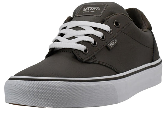 Vans Mens Atwood Deluxe Sneaker 2-Tone Leather Gray 7.5 M US