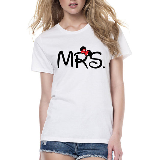 Summer Couples T-Shirts with Cartoon Print Design